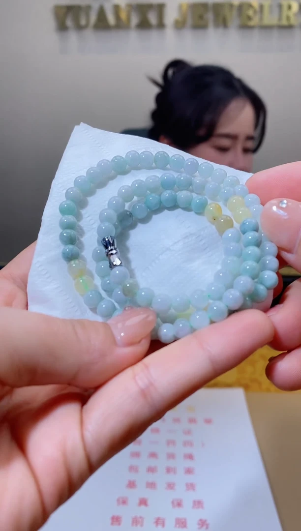 【闪购商品】翡翠颈饰未镶嵌天然A货翡翠珠链