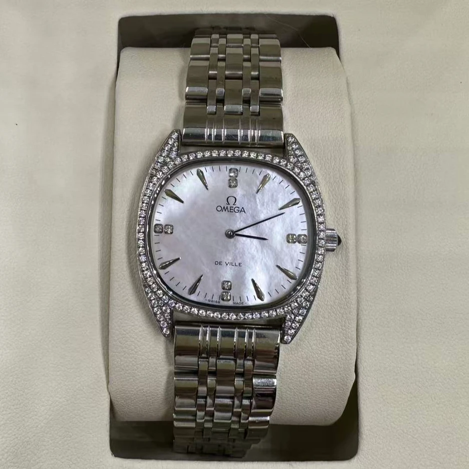 95新 Omega/欧米茄 手动机械/后镶钻/表径33x29/腕18/25610409/yy