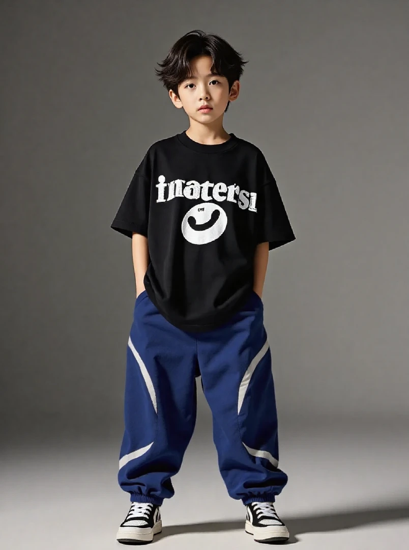 OAOH男童运动休闲长裤夏季薄款潮牌简约K6835日韩版中大儿童服装