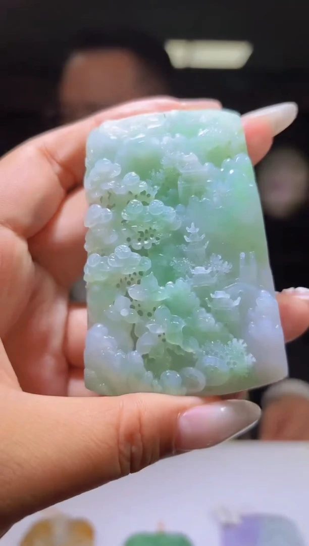 未镶嵌定制翡翠12/1218/L/山水