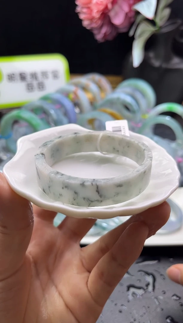 未镶嵌手镯定制翡翠53-55「定制不退不换」