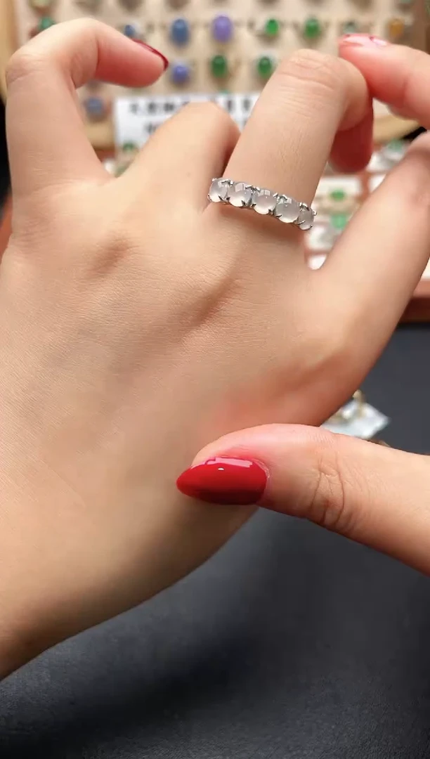 银S925镶嵌戒指翡翠一物一证一证2