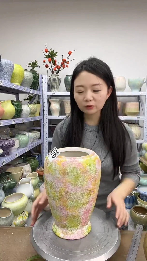 12.5陶瓷花盆直播链接高.      27口    12无孔