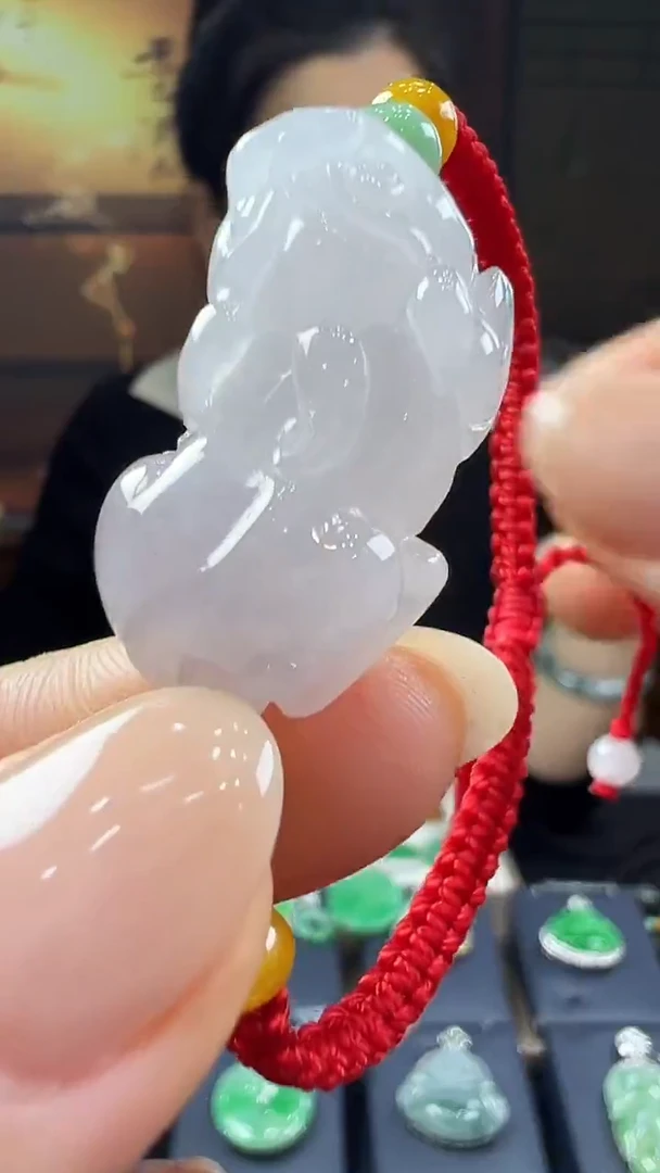 未镶嵌挂件翡翠貔貅手绳