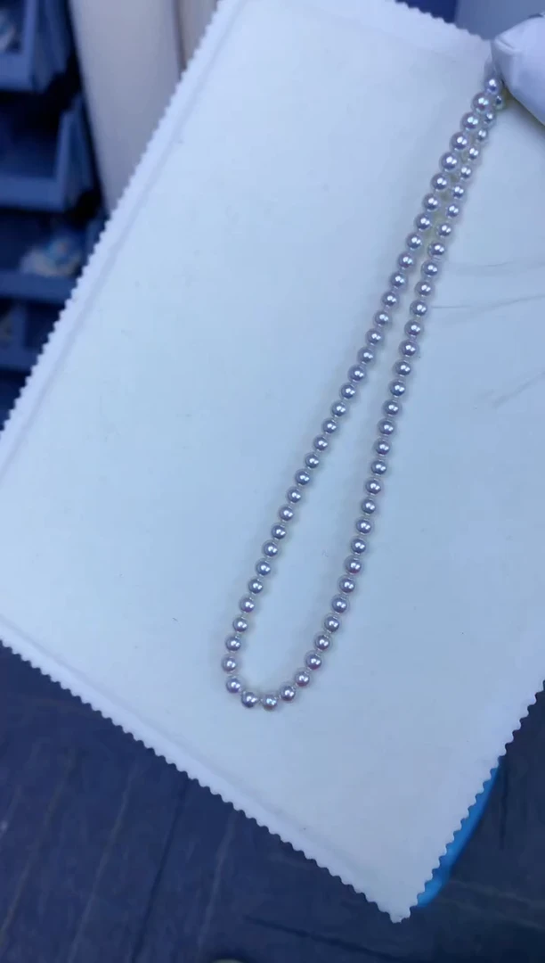 【闪购商品】海水珍珠饰品银S925镶嵌5-6blue rose带大证