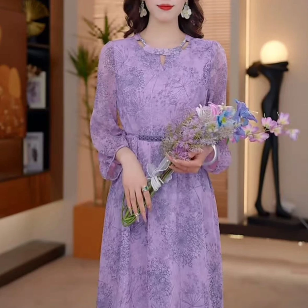 七七 【夜紫观星】2025新款连衣裙C17