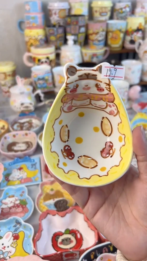 摆件陶景德镇陶瓷手绘