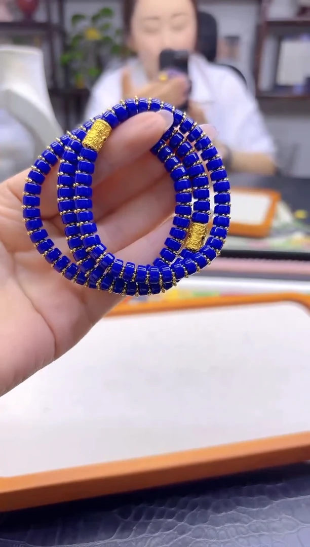14K金镶嵌青金石手链DIY款S915