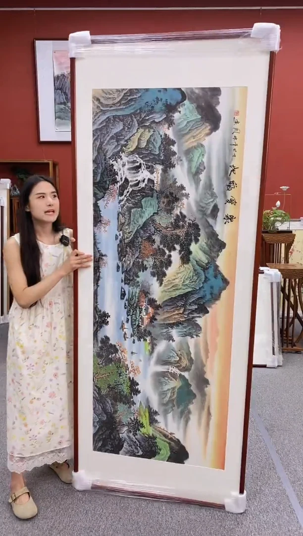 国画手绘国画 聚宝福地 219*88