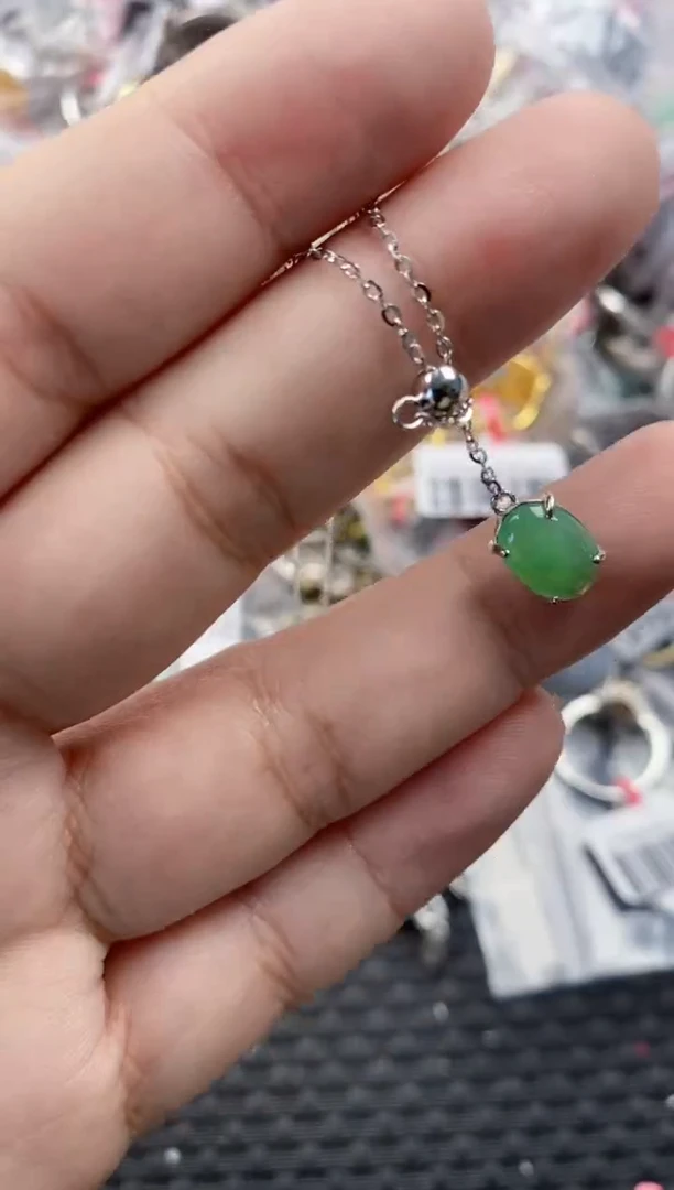 银S925镶嵌戒指翡翠111      8