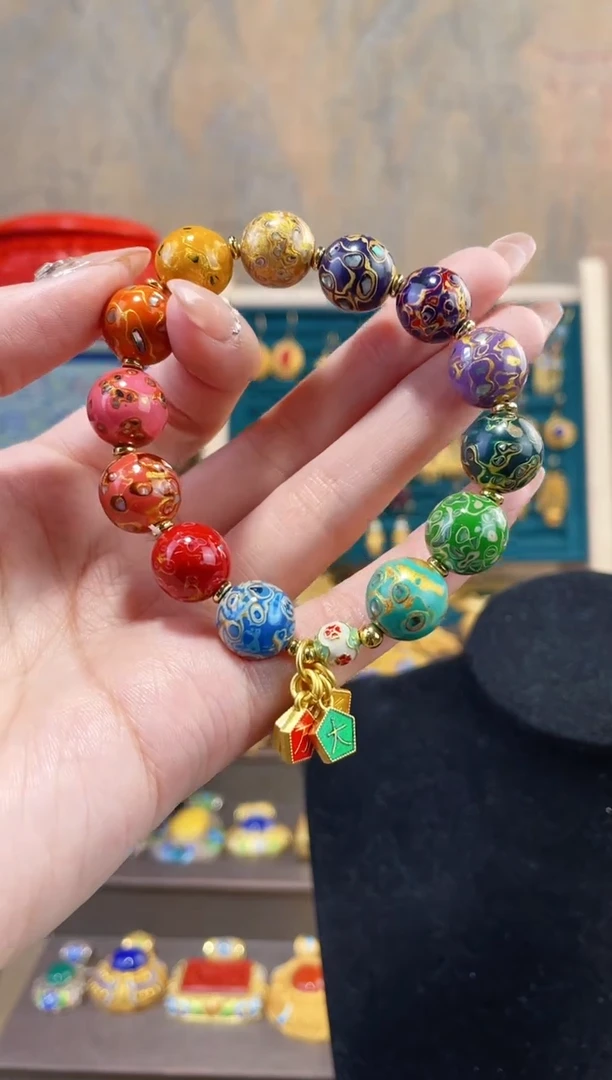 【闪购商品】 非遗犀皮漆精品手串多宝色