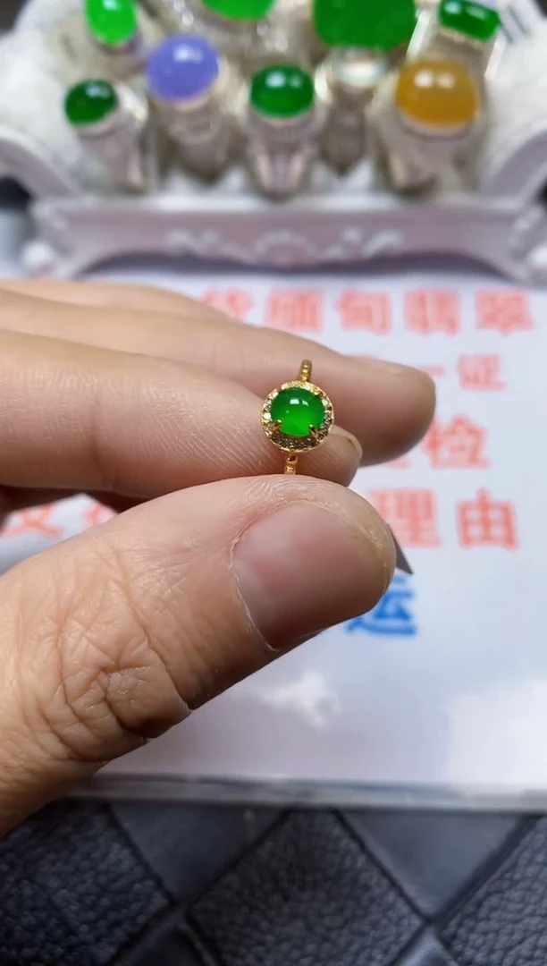 【闪购商品】翡翠戒指银S925镶嵌/2557