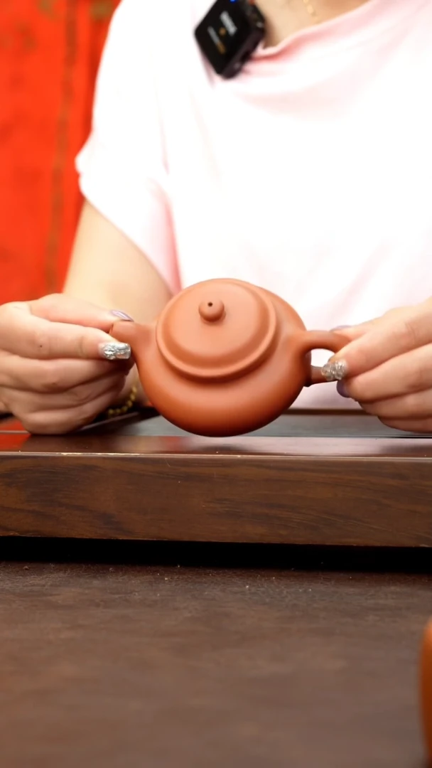茶壶紫砂黄龙山红泥仿古180cc左右