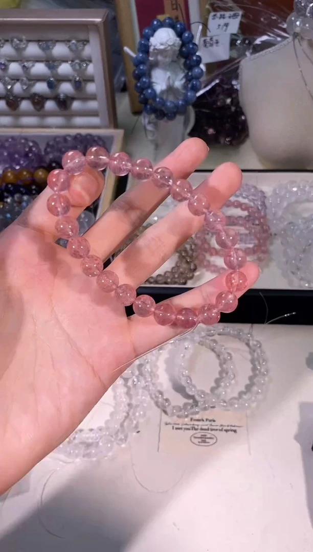 水晶手串未镶嵌10白水体草莓8MM