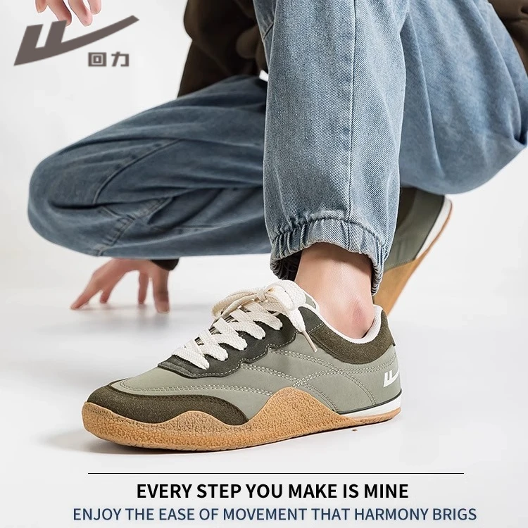 回力运动鞋男2025年秋季新款软底百搭德训鞋厚底休闲轻便帆布鞋子