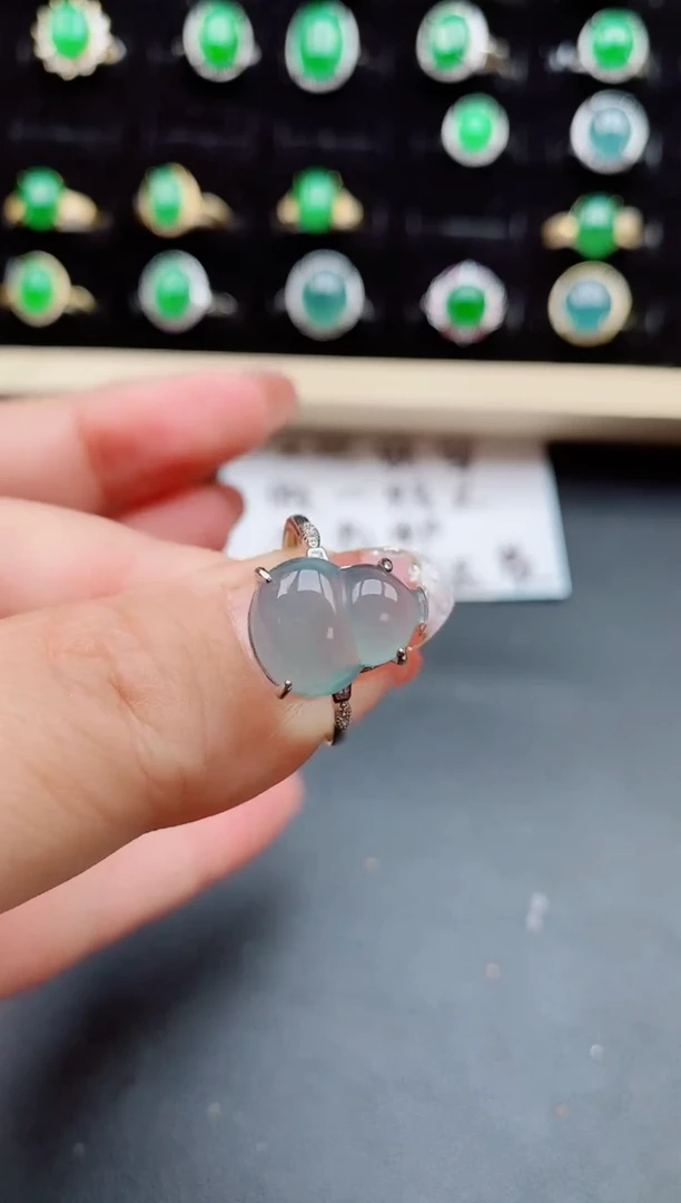 【闪购商品】翡翠戒指银S925镶嵌645454