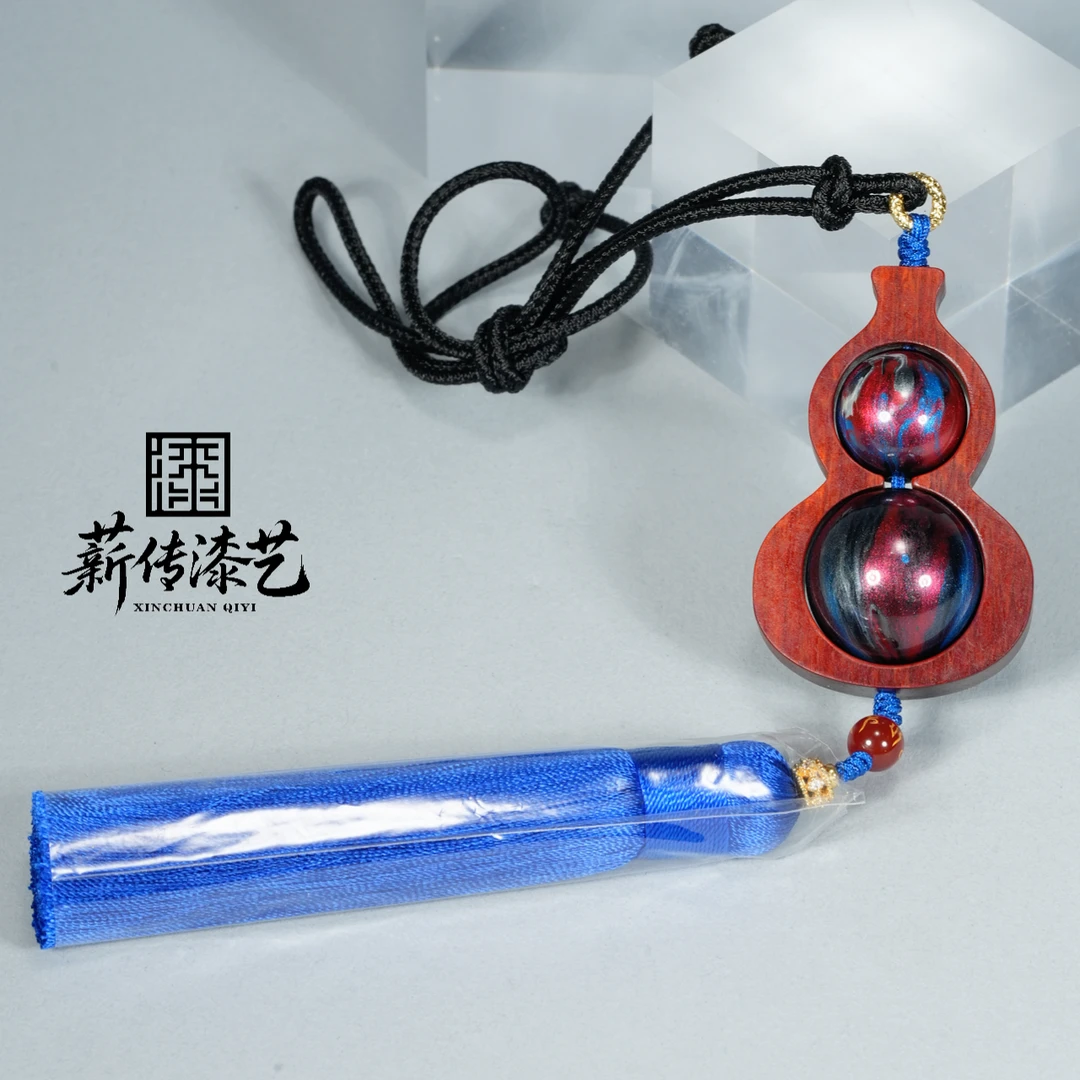 【薪传漆艺】非遗大漆 葫芦流苏挂件 399CYHL
