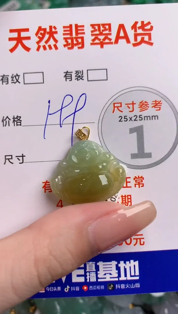 翡翠18K金镶嵌颈饰0096330934