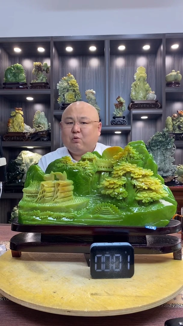 玉用****8玉岫岩料手工雕刻装饰摆件居家送礼一物一图