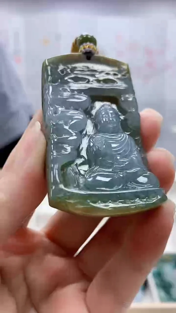 定制翡翠未镶嵌5060ms-毛货挂件93