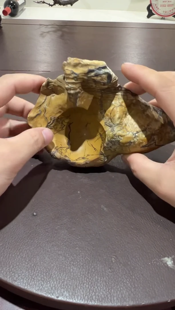 ᰔ**透意境典雅砚台烟缸摆件