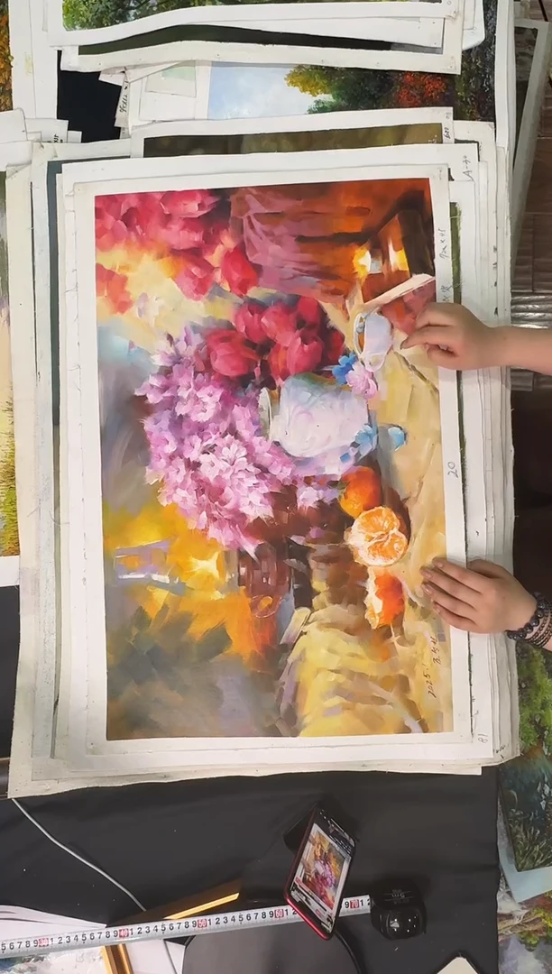 油画【原创·保真·带证书】朝鲜画家纯手绘油画--顺丰包邮--
