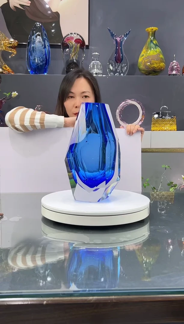 手工艺品琉璃 水晶琉璃花瓶1个