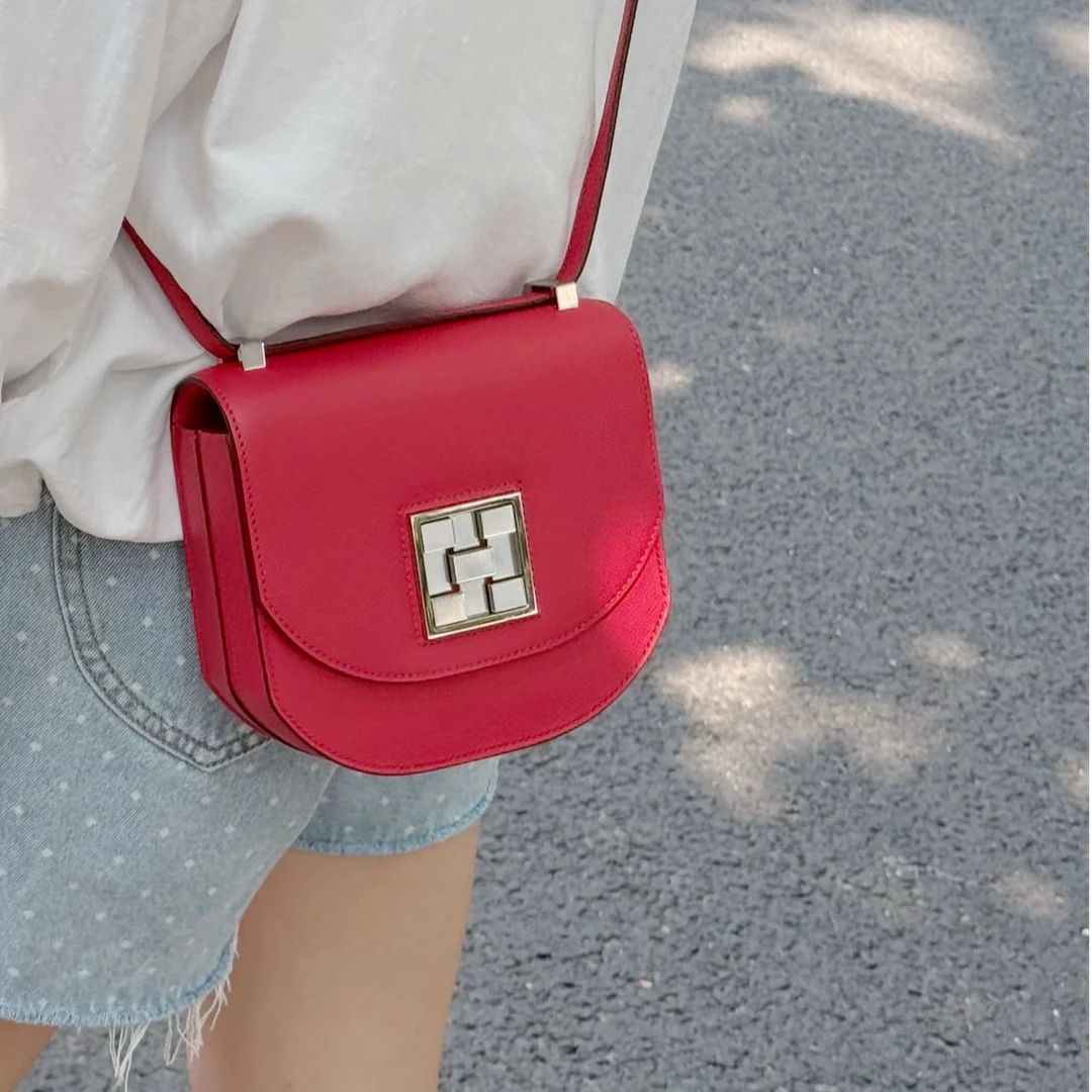 95新 Hermes/爱马仕 马赛克21单肩包/桃粉色/250917CXHGD04