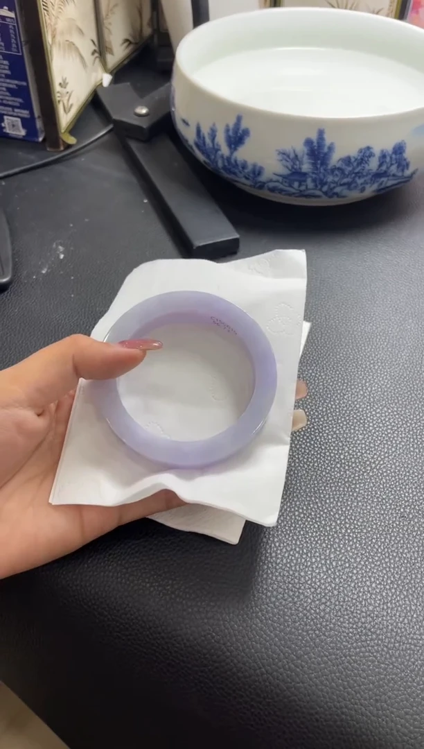 未镶嵌手镯定制翡翠q*正圈YJ46SZDZS