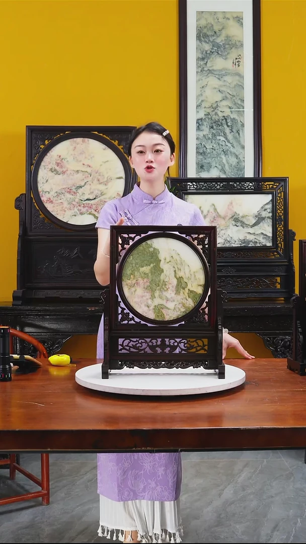 石材天然大理石画摆件