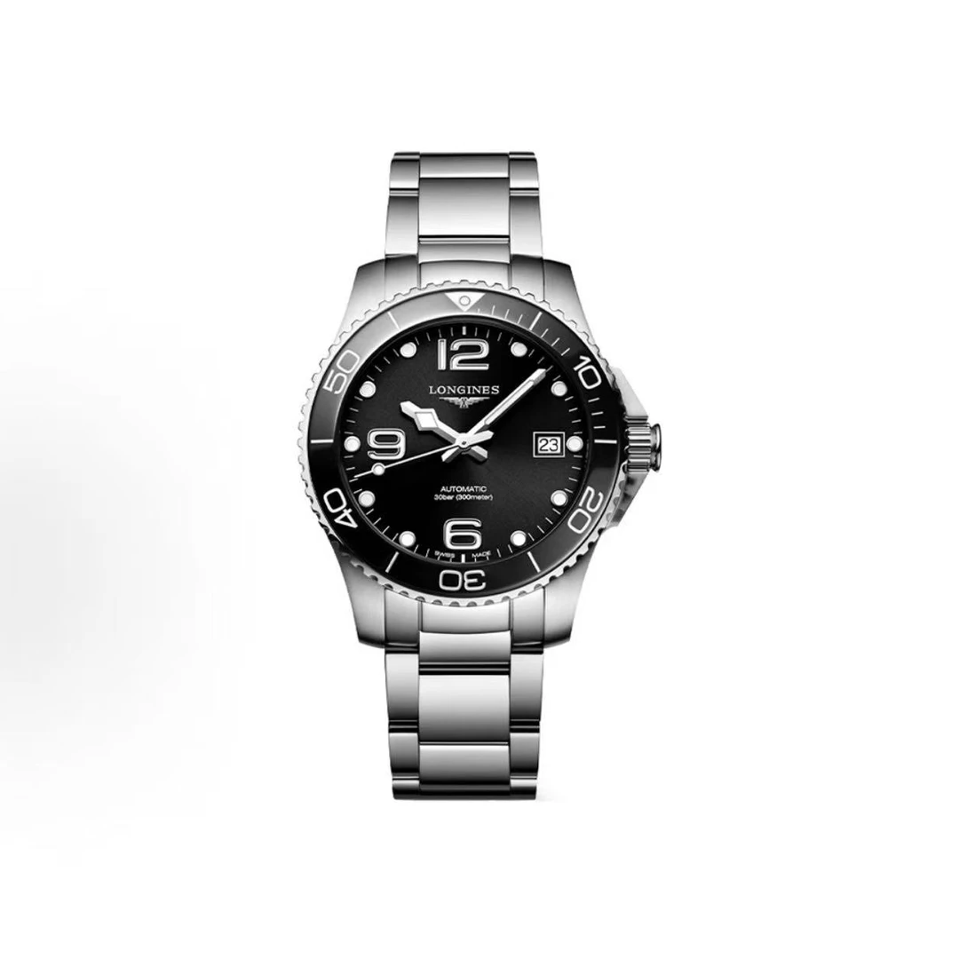 99新 Longines/浪琴 99新浪琴康卡斯黑盘钢带款39MM25年全套