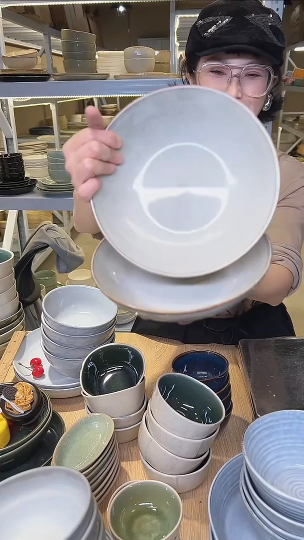 瓷186高温釉下彩陶瓷餐具默认微瑕