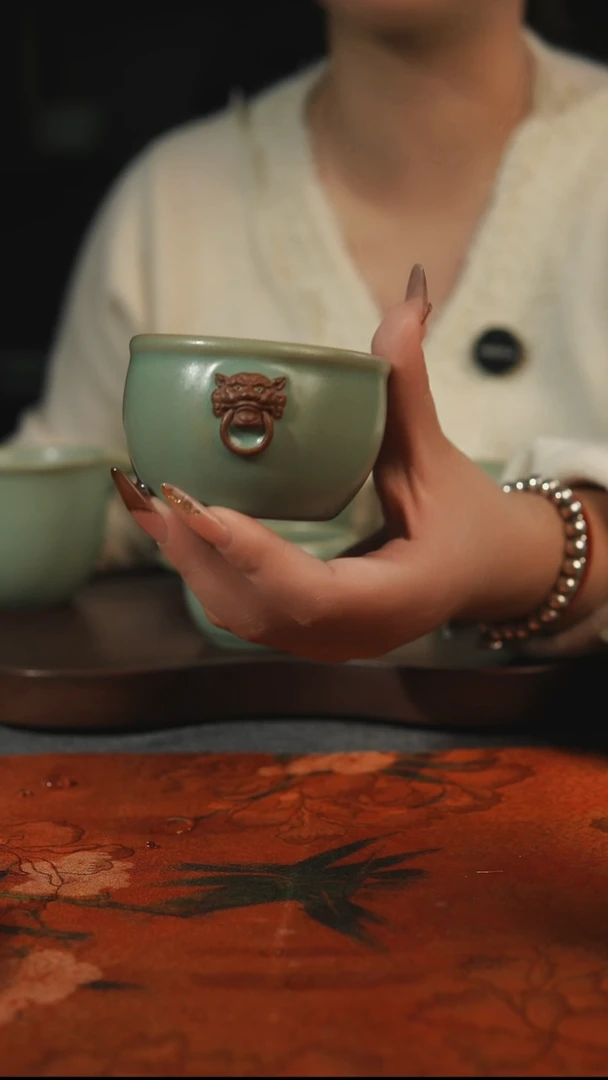 杯子瓷?***香汝州原产地原矿仿古老釉q