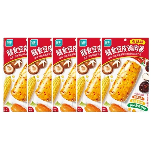 【25.7.17号到期】优形豆皮鸡肉卷鸡肉卷即食零食干豆腐卷解馋