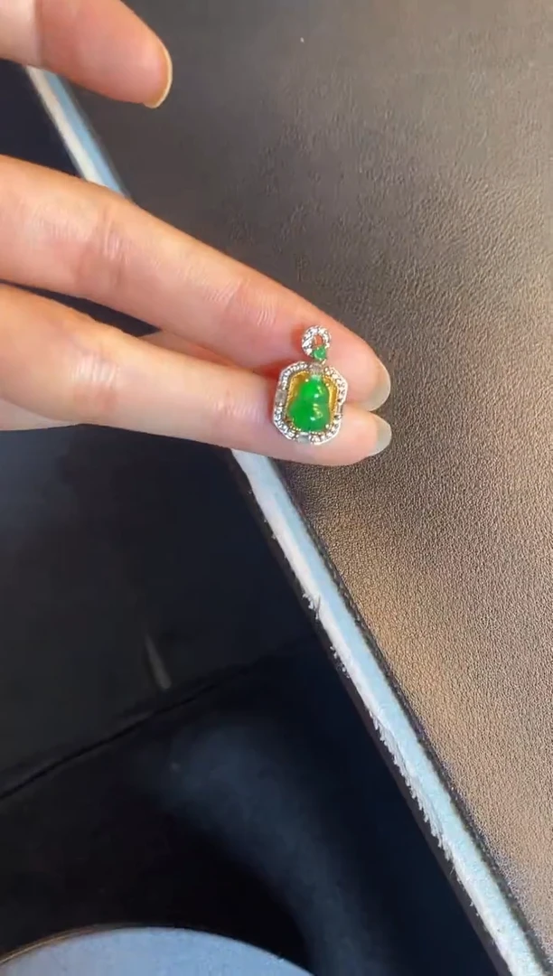 吊坠(不含链)银S925镶嵌翡翠1