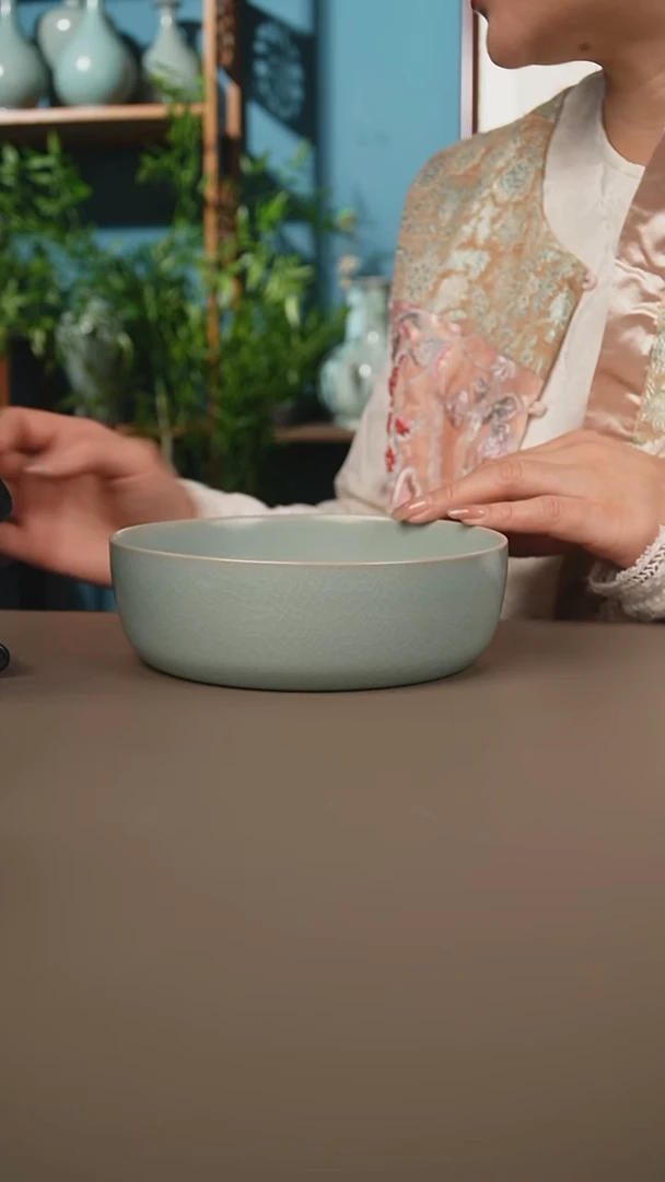 仿古天青深腹洗微暇