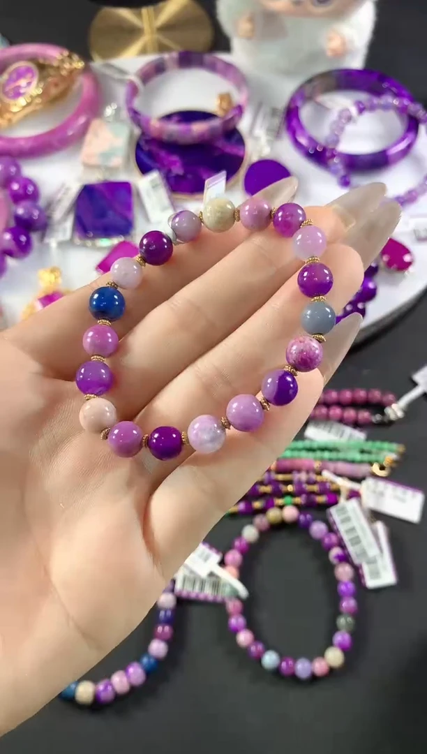 18K金镶嵌苏纪石（舒俱来）.手串