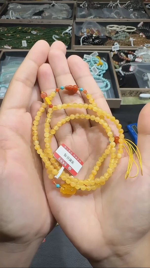 裸石蜜蜡未镶嵌长串卡4