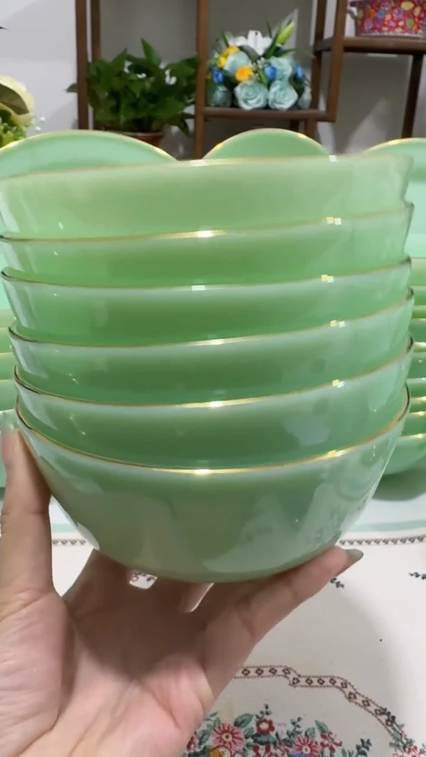 5.5英寸玉瓷碗6个口径13.8厘米