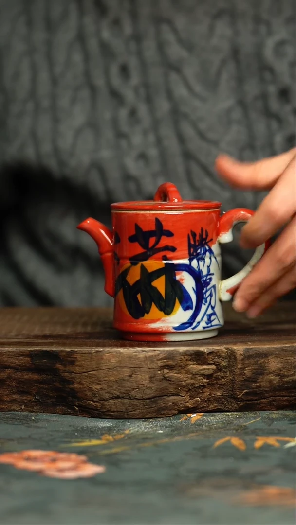 【闪购商品】杯釉下彩手工手绘同款陶器