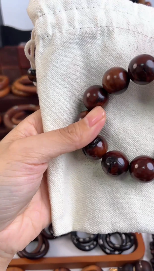 木枣木雷焦1.8圆珠手串一物一拍