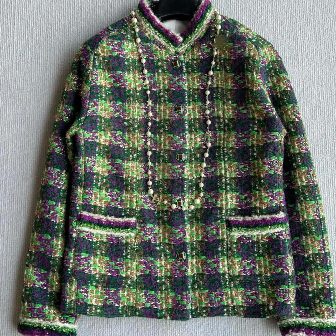 【大希希】CH 25K 秋冬系列 撞色粗花呢外套 权志龙同款