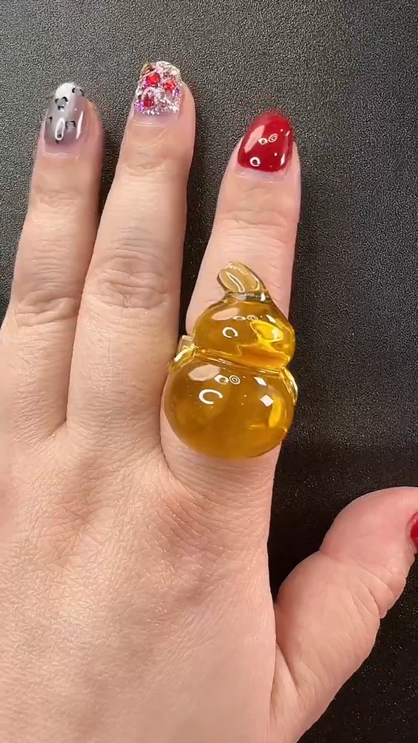 【闪购商品】琥珀戒指银S925镶嵌戒指