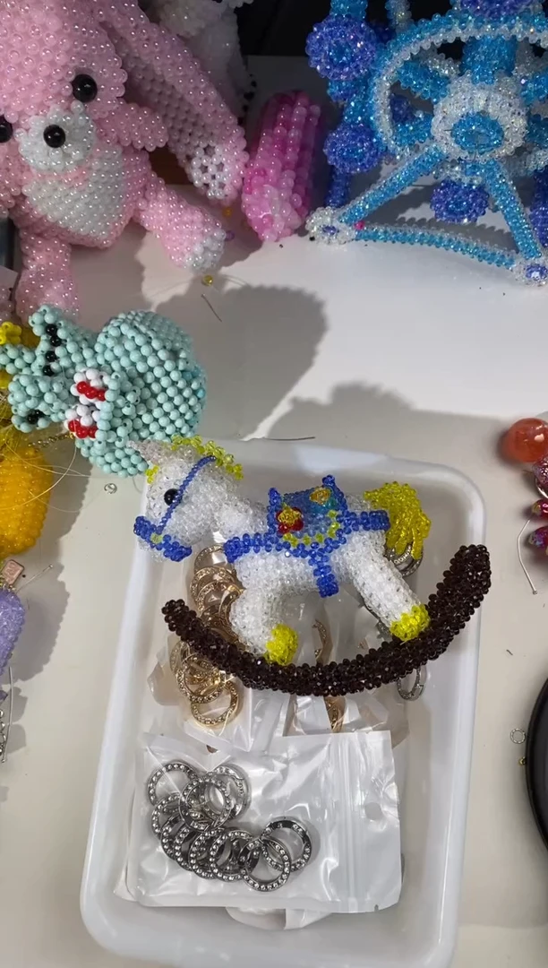 玻璃0649卡4水晶摇摇马材料包1套