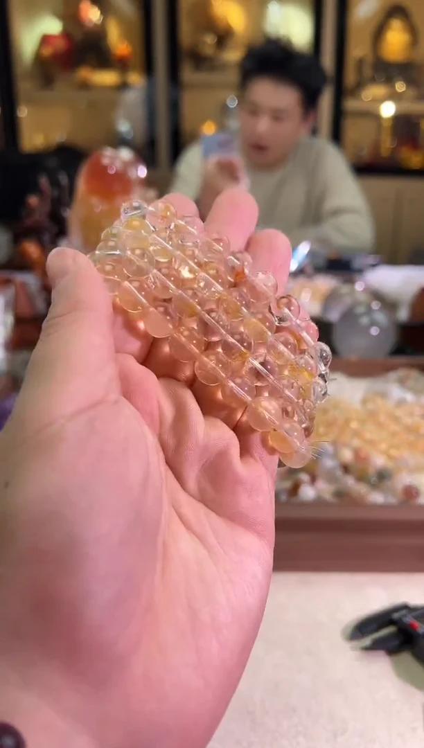 未镶嵌手链水晶10mm+锦鲤胶花（多样性发一）