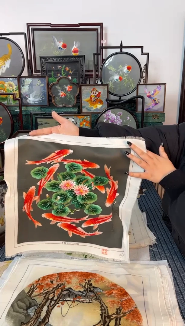 刺绣刺绣双面绣摆件