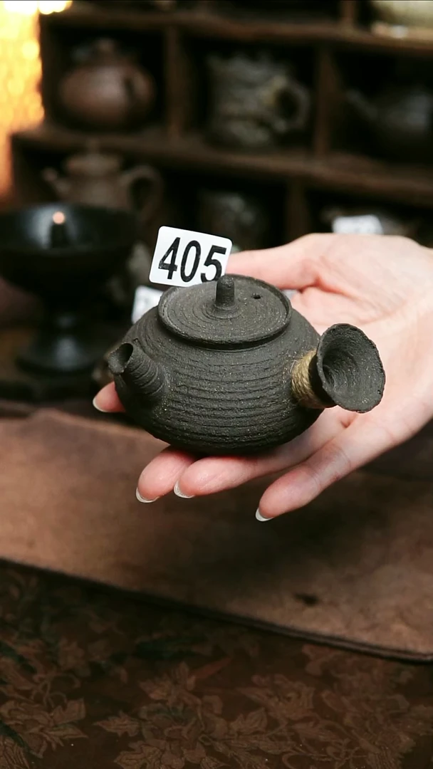 紫砂全手工侧把茶壶125毫升