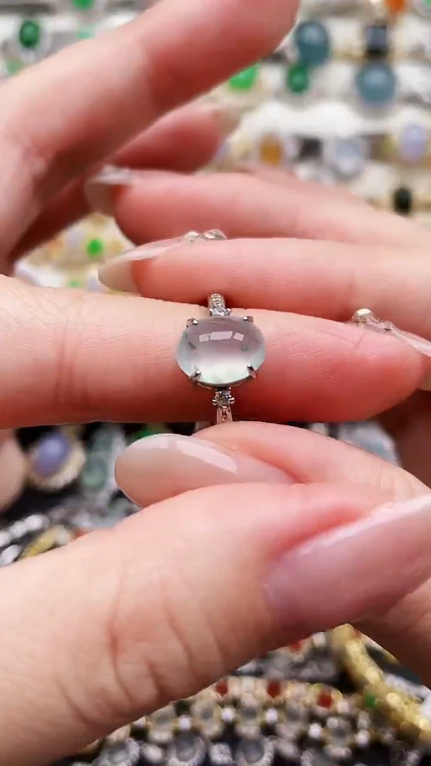 银S925镶嵌戒指翡翠81