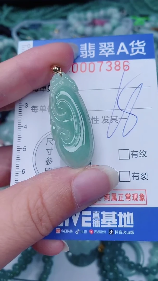翡翠未镶嵌颈饰0007386