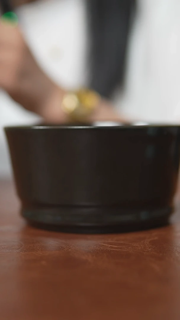 杯乌金釉全手马蹄水洗